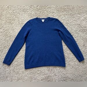 L.L Bean Navy Blue Women's Classic Cashmere Crewneck Sweater Long Sleeve Size S